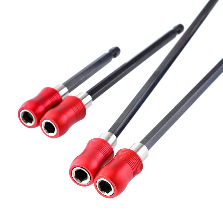 Hexagonal handle 6.35mm magnetic connecting rod self-locking extension rod electric drill screwdriver adapter rod