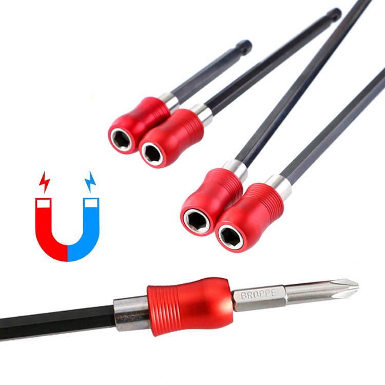 Hexagonal handle 6.35mm magnetic connecting rod self-locking extension rod electric drill screwdriver adapter rod