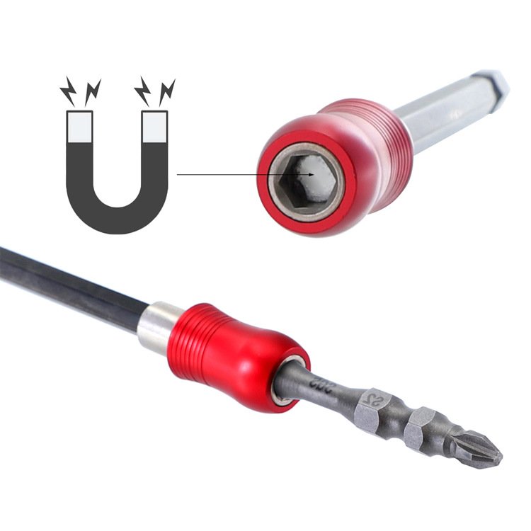 Hexagonal handle 6.35mm magnetic connecting rod self-locking extension rod electric drill screwdriver adapter rod