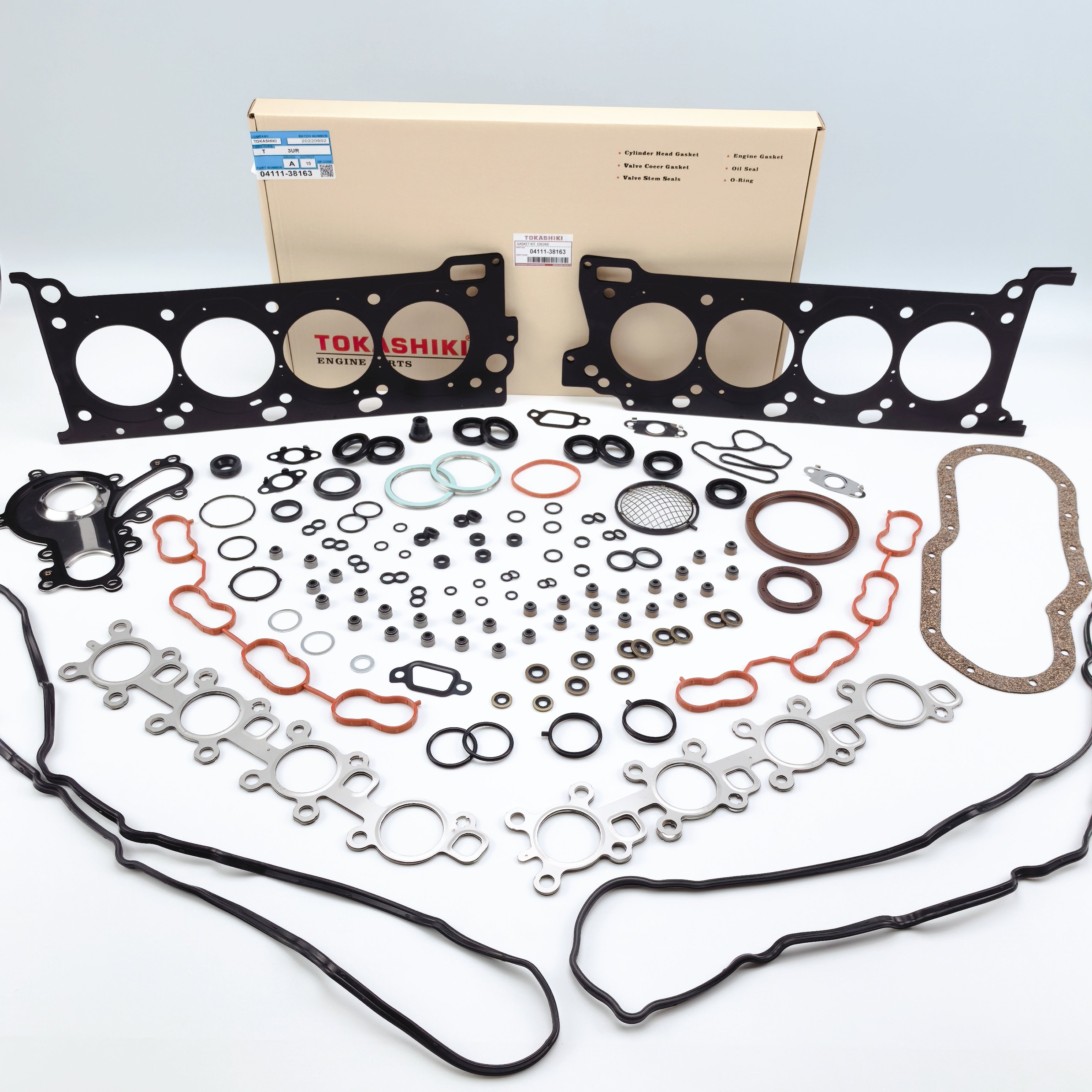 04111-38161 3UR Engine Overhaul Cylinder Head Gasket Kit for TOYOTA TOKASHIKI