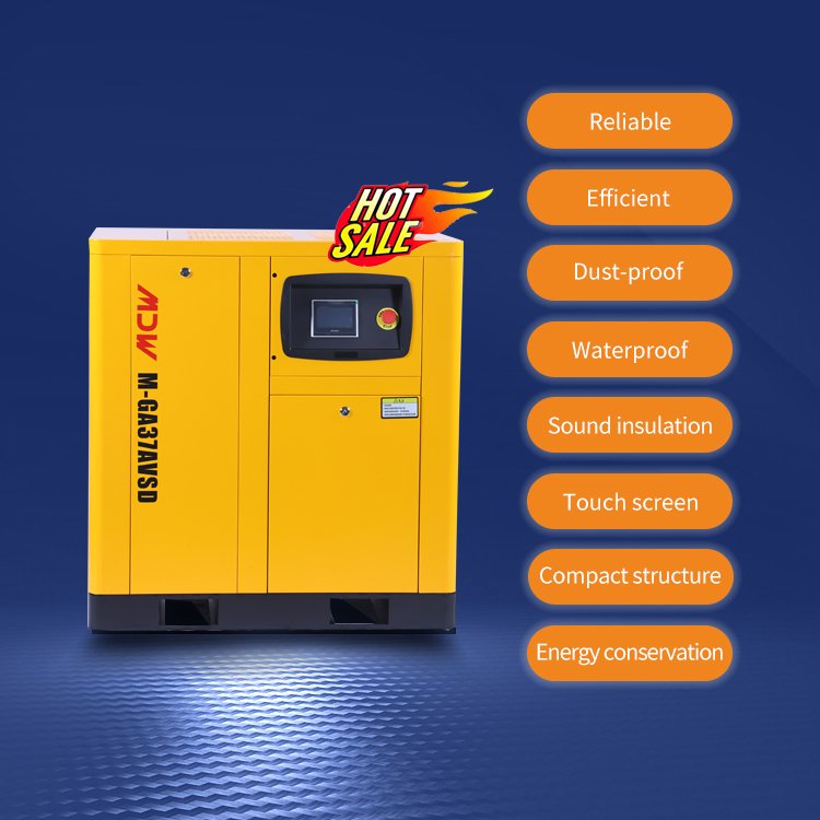 Energy Conservation 37KW/50HP 220V/50Hz Permanent Magnet Screw Air Compressor CE ISO9001 IE3 Food and Beverage Heavy Industry