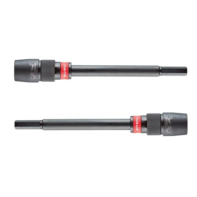 Milwauke QUIK-LOCK Hex Bit Extension, 3/8 in Drive, 6 in Overall Length, 3/8 in Shank, Drill Bit Extension Rod