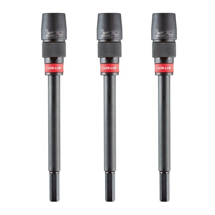 Milwauke QUIK-LOCK Hex Bit Extension, 3/8 in Drive, 6 in Overall Length, 3/8 in Shank, Drill Bit Extension Rod
