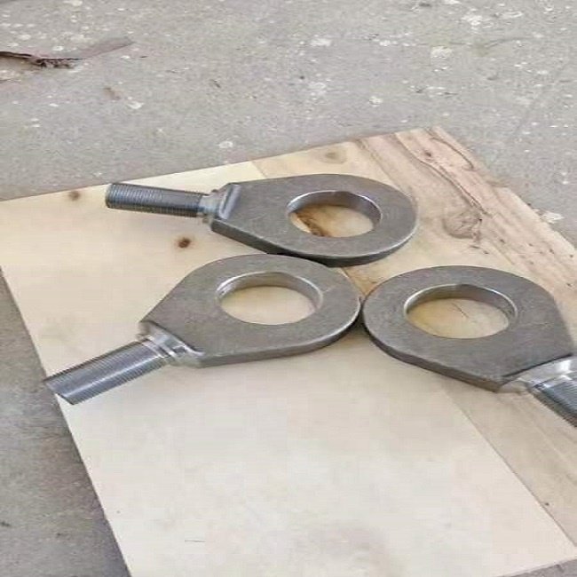 Customized Q355B Forging Steel Connecting Rod End Custom Weldable Hot Forged Pin Hole Forged Lifting Ring Hammering Hand Ring