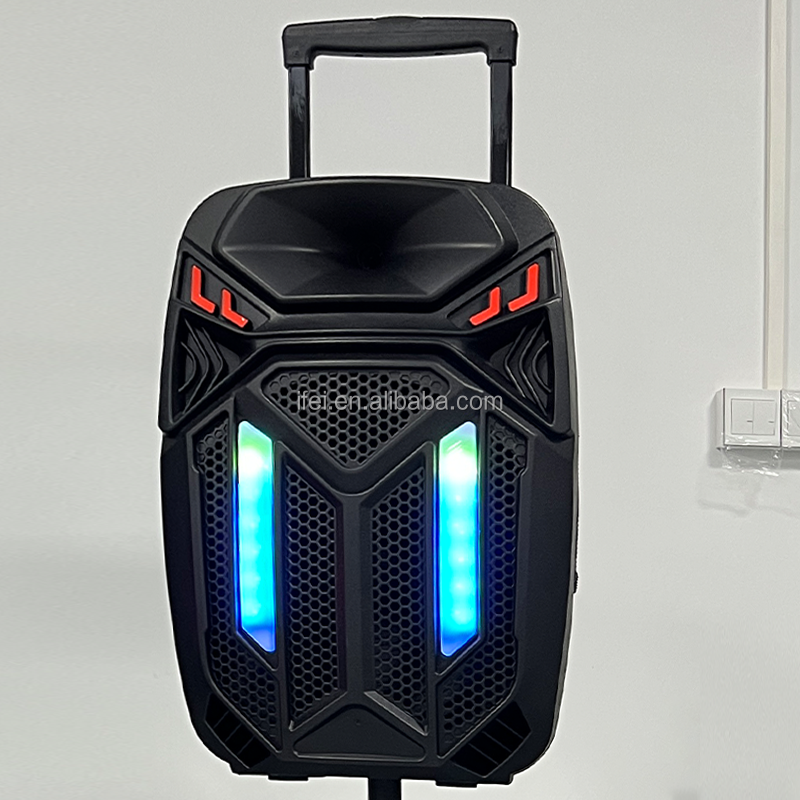 Latest Bass trolley Speaker 15 Inch speaker Big Rod Speaker With Screen dual wireless microphone IFeiGift-1507