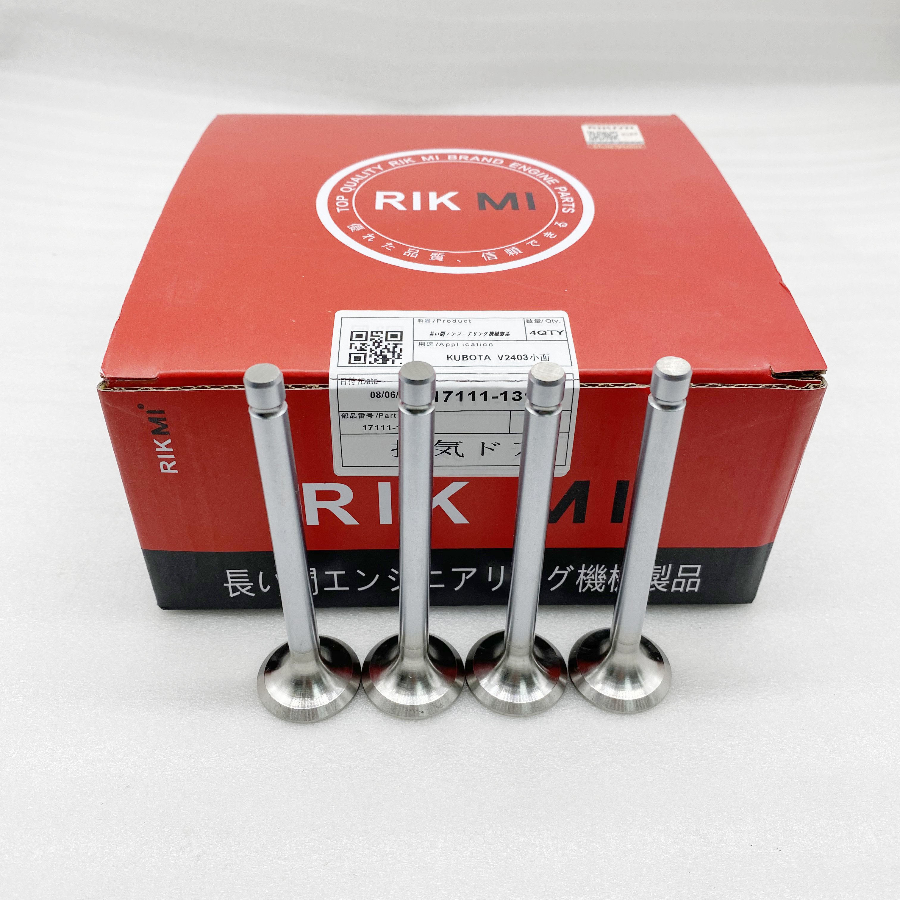 Rikmi V2403 diesel engine block cylinder head intake valve exhaust valve Diameter 28.5 for Kubota engine parts 17111-1312