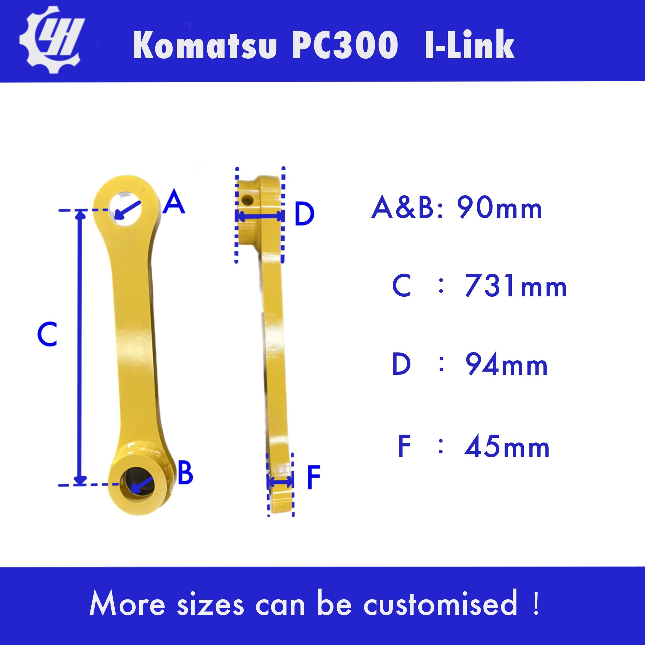 Excavator Bucket Linkage Link Rod Side Links Bucket Connecting Rods for PC300