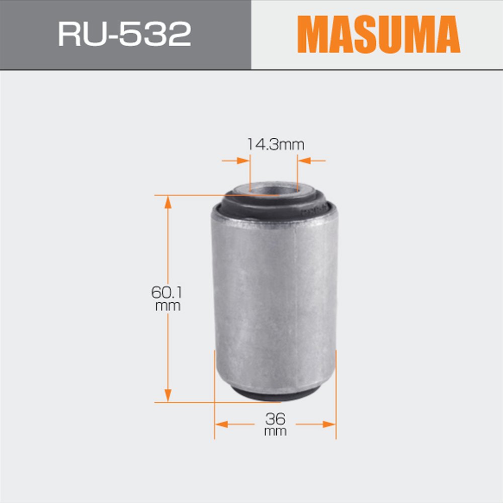 RU-532 MASUMA Auto Manufacturer Parts Suspension Bush 4JB1-T 54500-0M065 54501-0M060 for NISSAN ALMERA N15. 1400cc. 3D. GA14DE