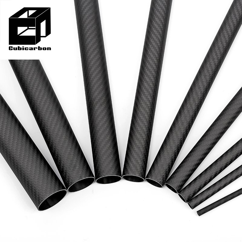 10mm 12mm 20mm 25mm 30mm 40mm 50mm 3k weave carbon fiber tubes for drones 1000mm 2000mm customization cfrp tubes