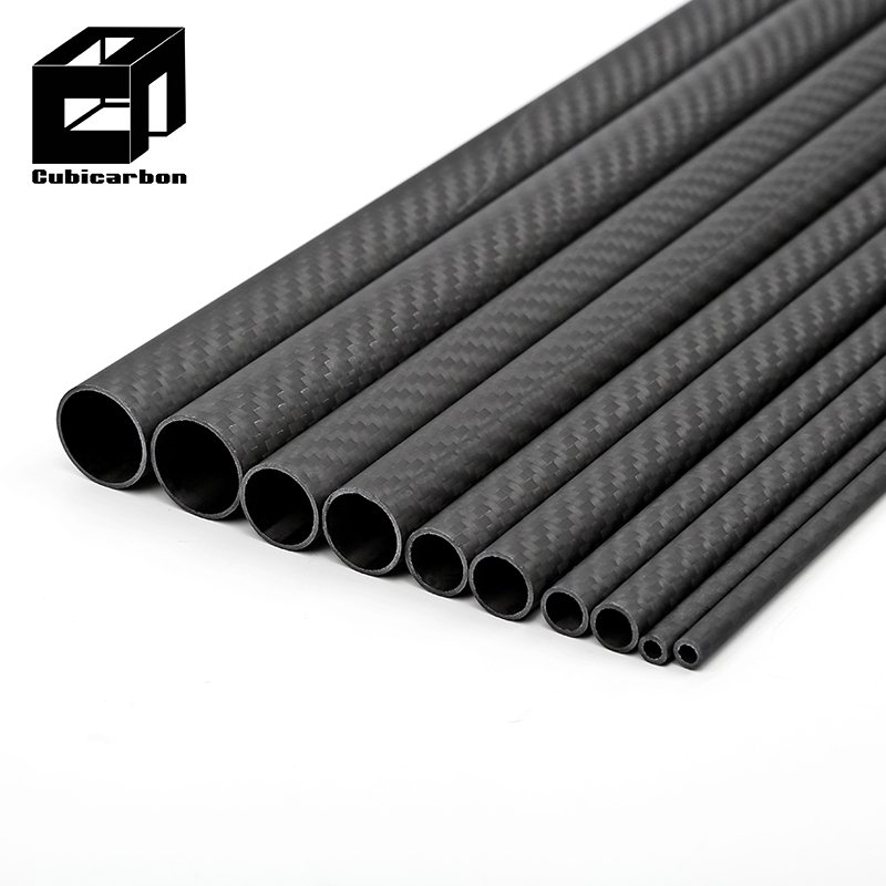 10mm 12mm 20mm 25mm 30mm 40mm 50mm 3k weave carbon fiber tubes for drones 1000mm 2000mm customization cfrp tubes