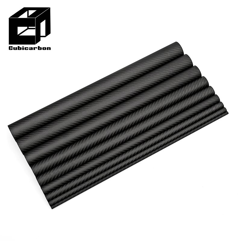 10mm 12mm 20mm 25mm 30mm 40mm 50mm 3k weave carbon fiber tubes for drones 1000mm 2000mm customization cfrp tubes