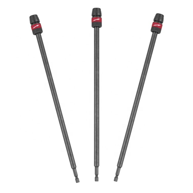 QUIK-LOCK 48-28-1020 Universal Hex Drill Extension, 1/4 in Shank, 12 in Length, 1/4 Inch Drill Bit Extension Rod