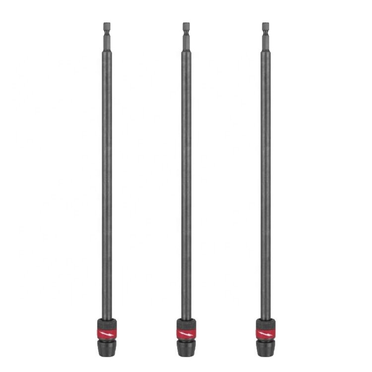 QUIK-LOCK 48-28-1020 Universal Hex Drill Extension, 1/4 in Shank, 12 in Length, 1/4 Inch Drill Bit Extension Rod