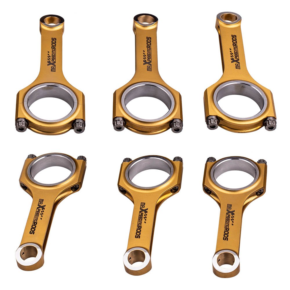 maXpeedingrods Titanizing H-Beam Connecting Rods ARP 2000 Bolts For BMW N54B30 3.0 E90 E91 E92 145mm/5.709"
