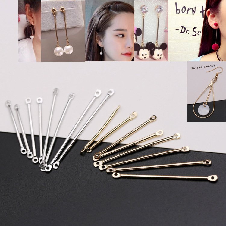Double Hole Connecting Rod Bracelet 2024 Japan diy trade in china earring findings korea fashion bar accessory