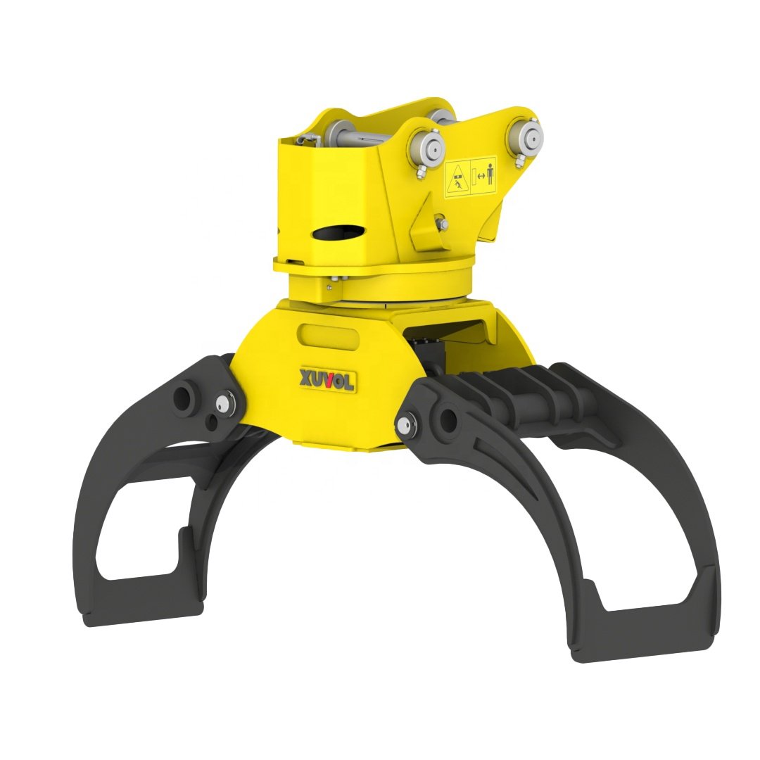 XUVOL WYJ-90P Single Cylinder Double connecting rod Bunching Grab machine Excavator Electronic Control 350kg Log Grapple