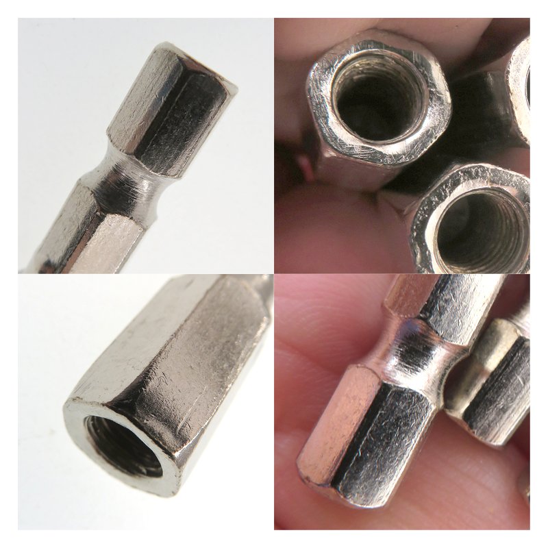 High Quality M6-1 38MM Tray Fitting American Hex Adapter Connection Rod with 1/4" 6.35MM Internal Thread Power Tool Accessory
