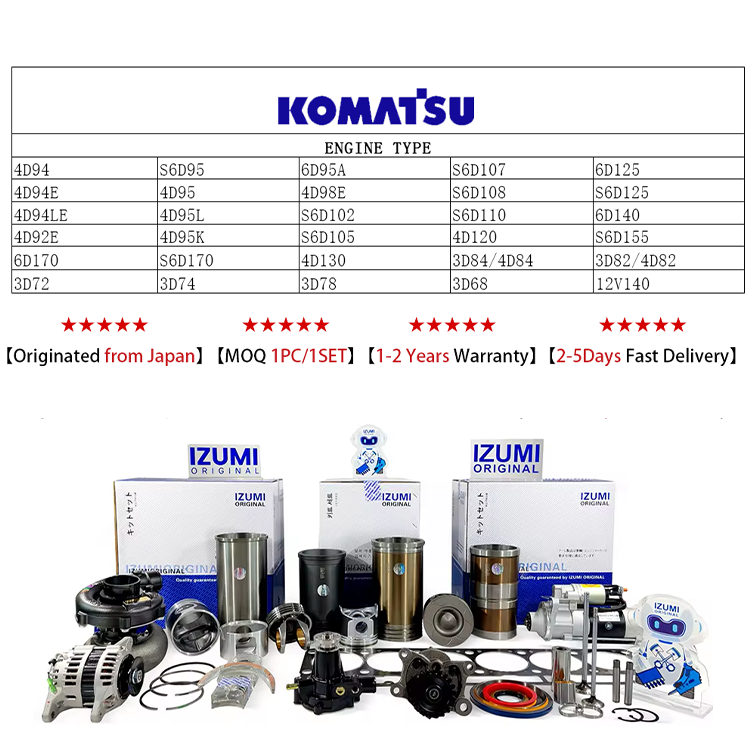 IZUMI ORIGINAL 6136-21-8010 6136218010 6136-22-8010 6136228010 For S4D105 S6D105 SA6D110