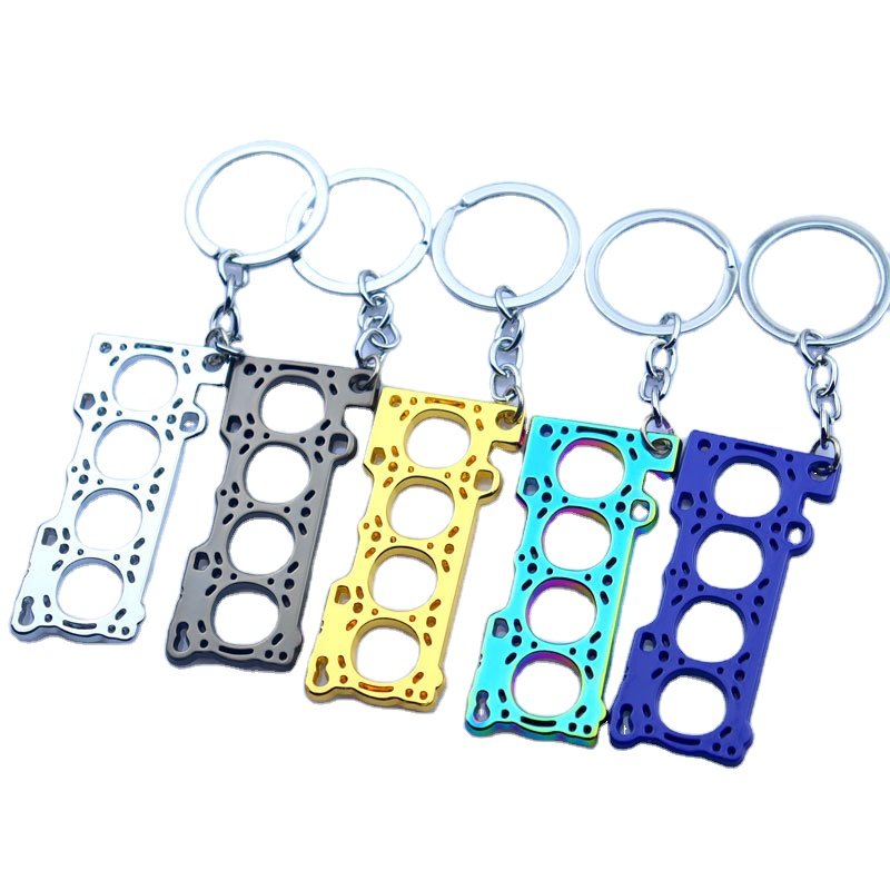 Wholesale Mini Simulation Engine Gasket Keychain Zinc Alloy Auto Parts 3D key chain Creative Gifts Custom Logo Car Key Chain