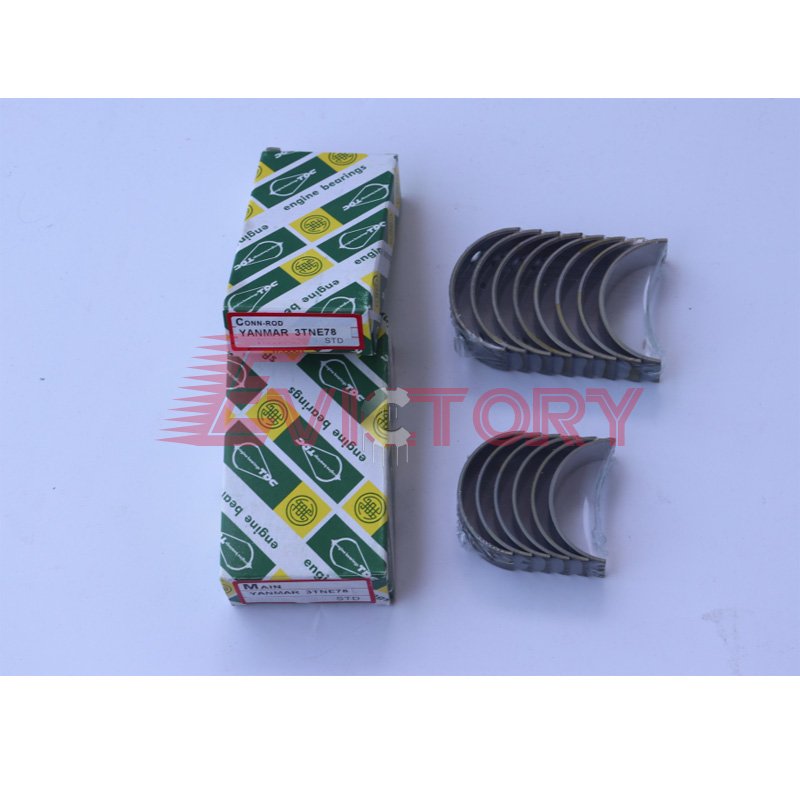 For YANMAR 3TNV82A 3TNV82 3TN82 3D82AE crankshaft connecting rod main bearing