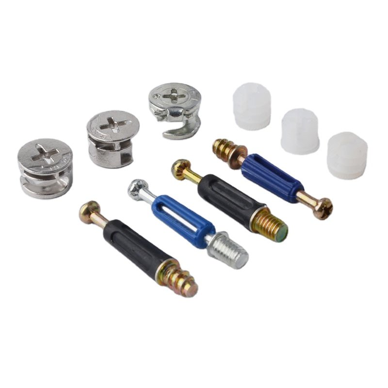 Furniture Accessories Cabinet 3 in 1 Furniture Connecting Rod Mini Fix Board Connector Fittings Screw wood connectors