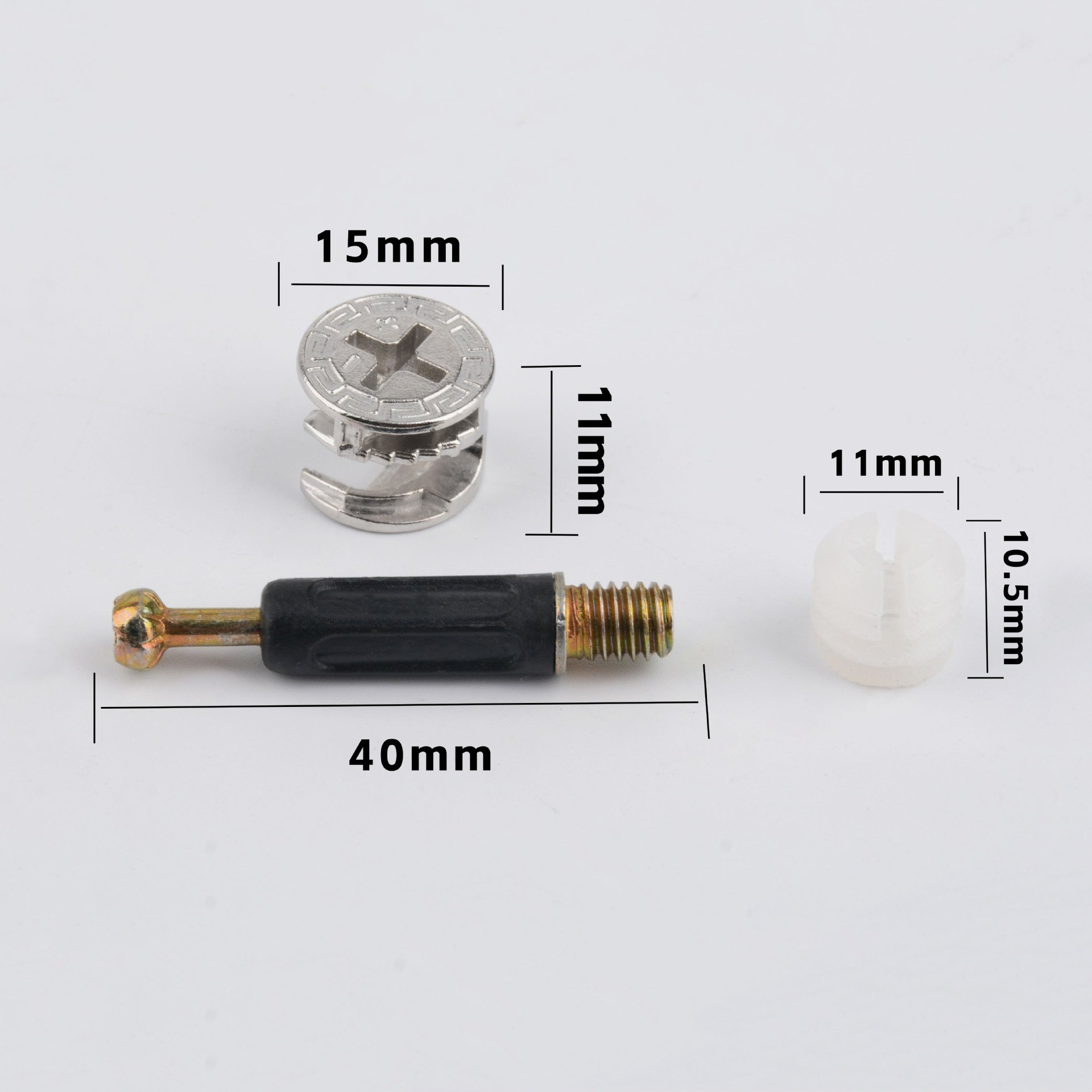 Furniture Accessories Cabinet 3 in 1 Furniture Connecting Rod Mini Fix Board Connector Fittings Screw wood connectors
