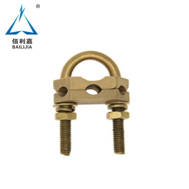 Ground Rod Connector Brass Earthing U Bolt Cable Clamp