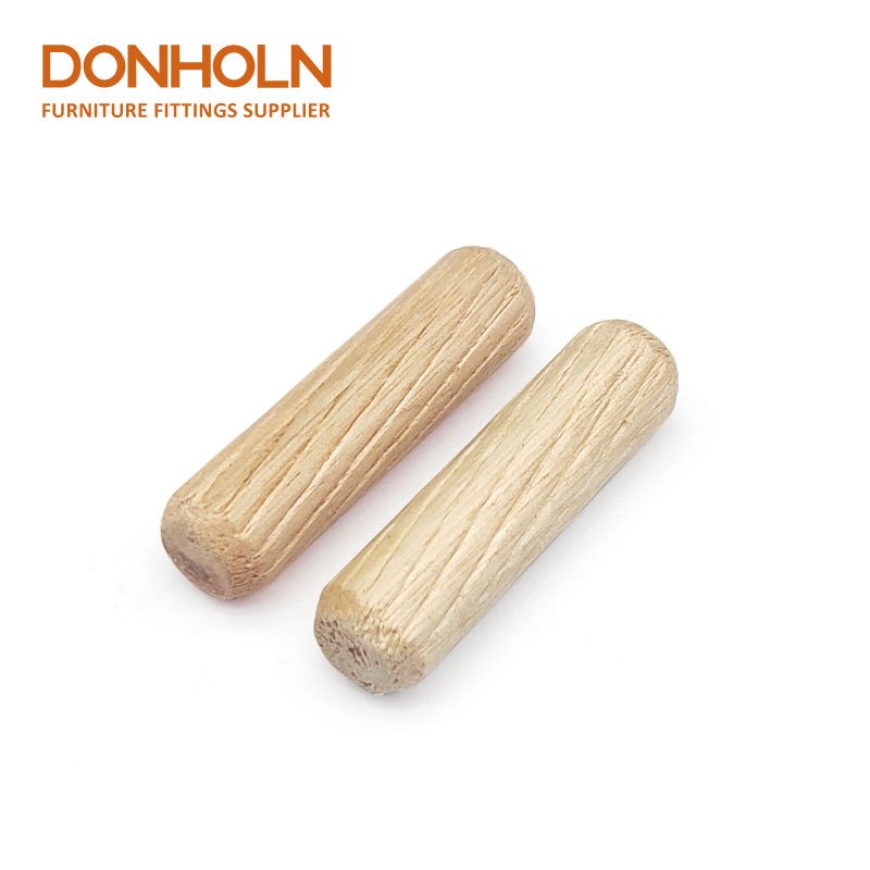 SC4445 customized dowels 8*40mm Dowel Pins thread wooden rods connector