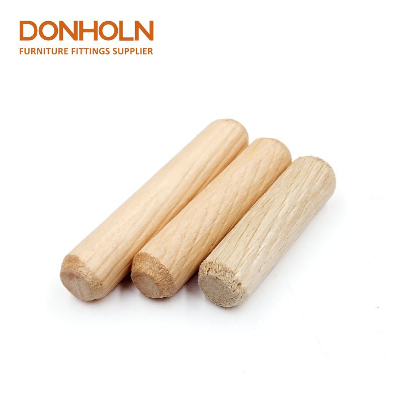 SC4445 customized dowels 8*40mm Dowel Pins thread wooden rods connector