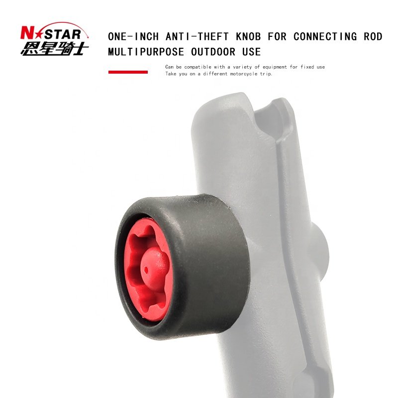 NSTAR High Quality Motorcycle Phone Holder 1inch Double Socket Clip Arm Anti-theft Knob Connecting Rod Motorbike Accessories