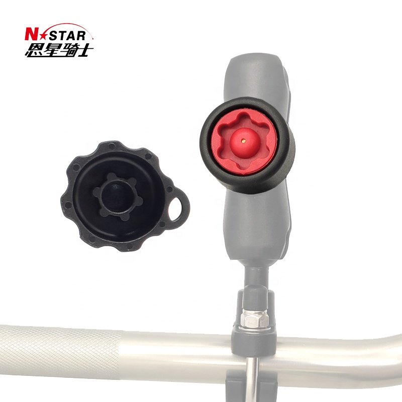 NSTAR High Quality Motorcycle Phone Holder 1inch Double Socket Clip Arm Anti-theft Knob Connecting Rod Motorbike Accessories