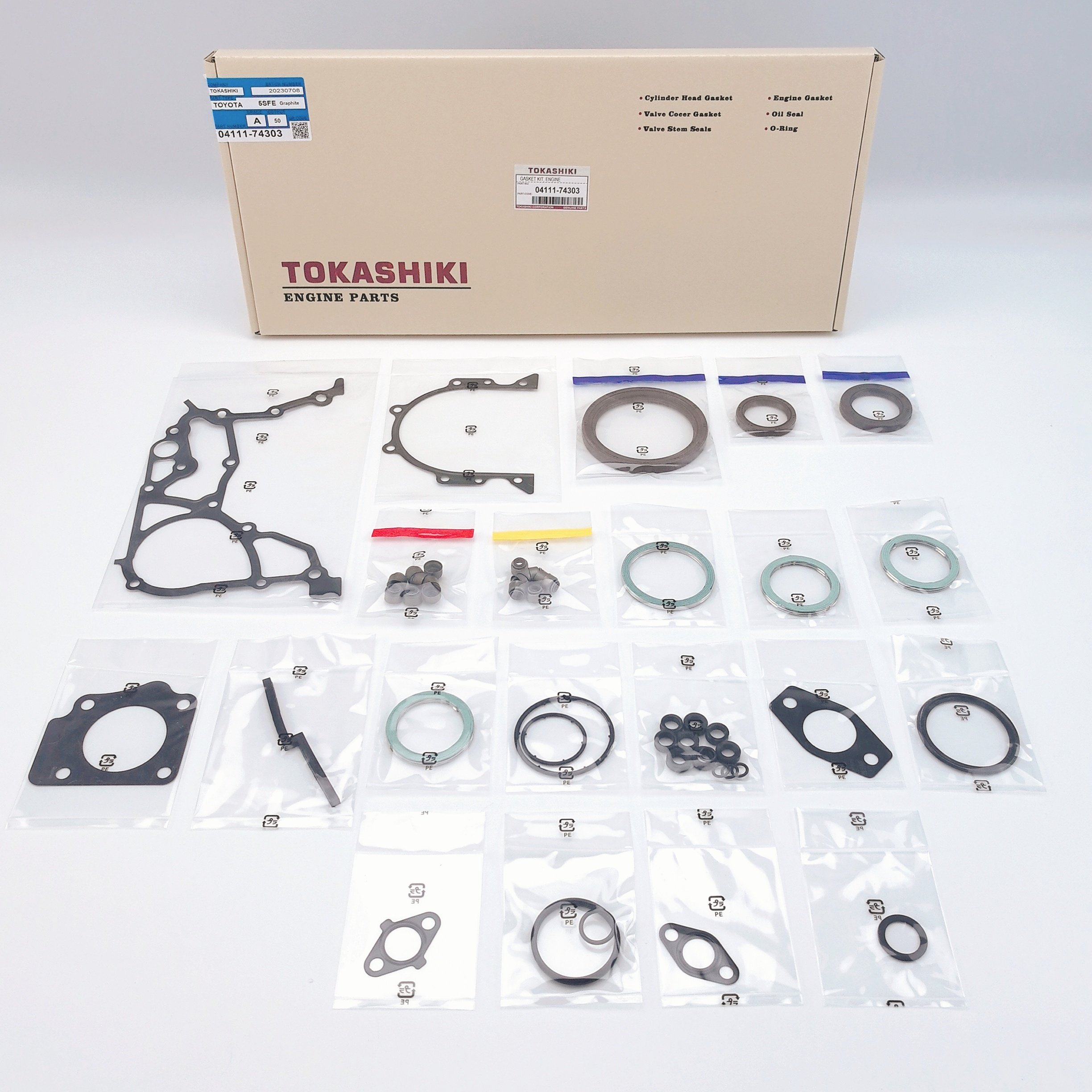 5S Engine Overhaul Cylinder Head Gasket Kit for TOYOTA 04111-74303 TOKASHIKI