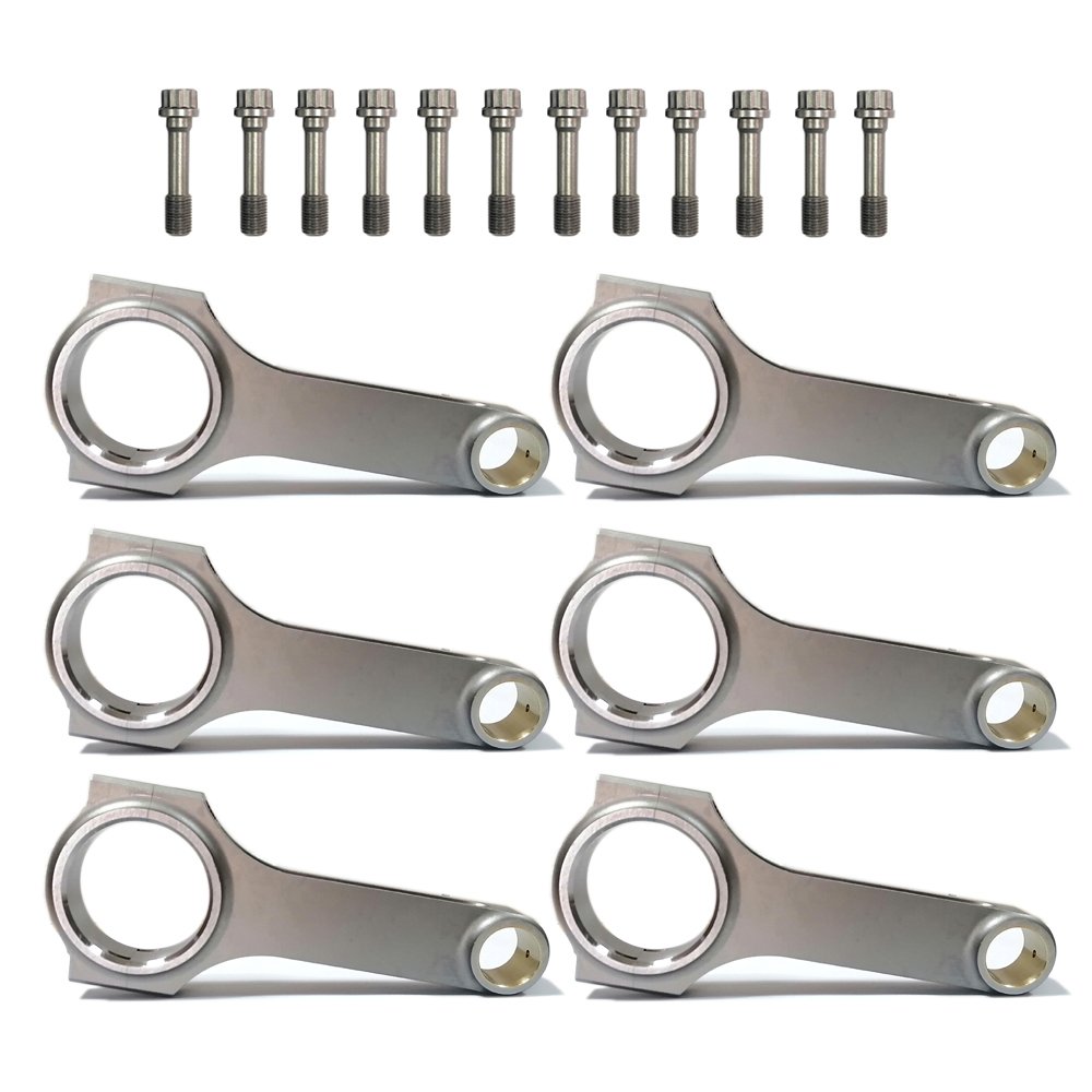 HIMYCAR AUTO ENGINE PARTS RACING FORGED 4340 H-BEAM 142MM CONNECTING ROD FIT TOYOTA SUPRA 2JZ 2JZ-GE 2JZ-GTE