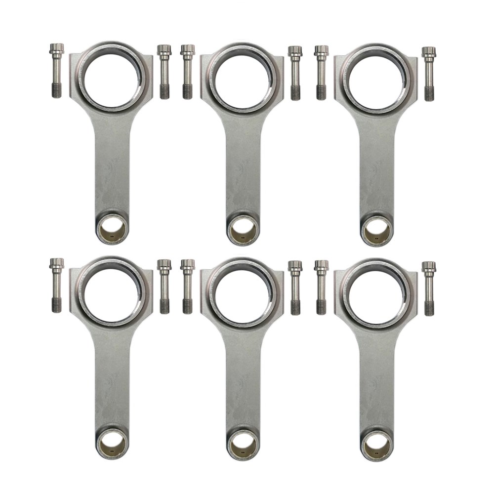 HIMYCAR AUTO ENGINE PARTS RACING FORGED 4340 H-BEAM 142MM CONNECTING ROD FIT TOYOTA SUPRA 2JZ 2JZ-GE 2JZ-GTE