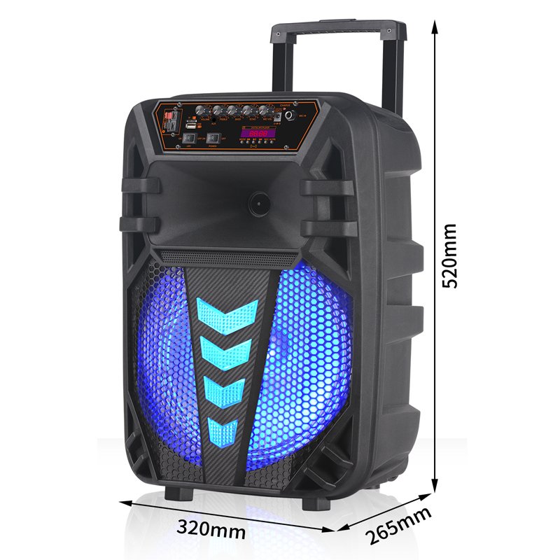 NDR- W1012-inch square dance audio with KARAOKE WIRELESS pull rod mobile outdoor portable high-power TWS speaker