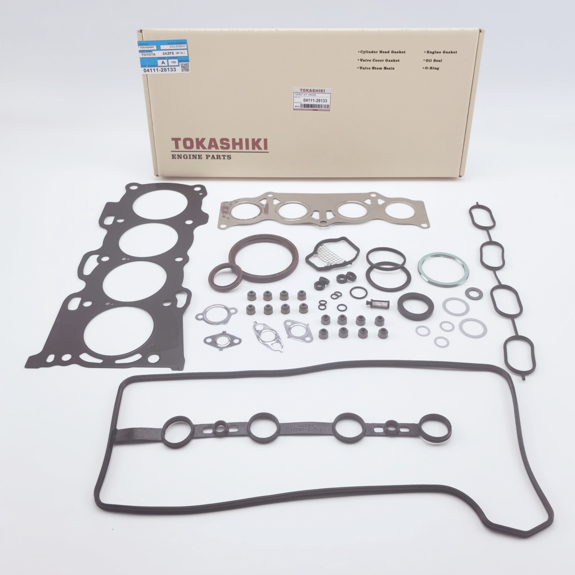 2AZFE Engine Overhaul GASKET KIT 04111-28133 04111-28200 TOKASHIKI