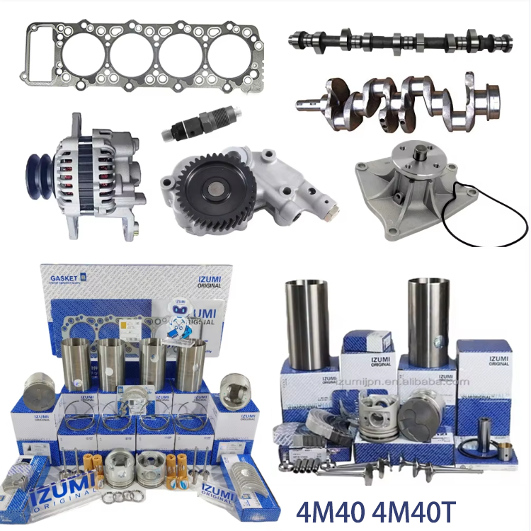 4M40 4M40T Overhaul Rebuild Kit With Bearings Piston Rings Full Gasket Liner Kit for Mitsubishi engine PAJERO TRITON MK NM parts