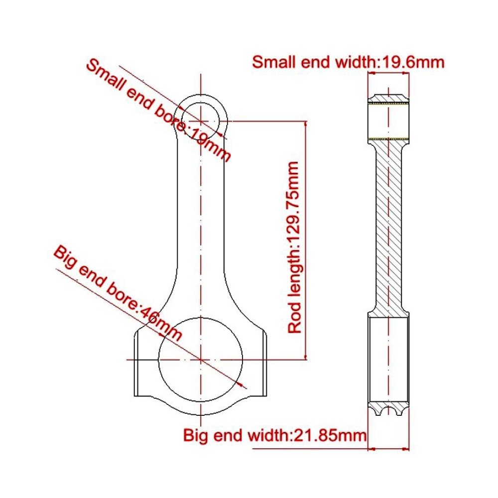 HIMYCAR AUTO ENGINE PARTS CUSTOMIZE FORGED 4340 H-BEAM CONNECTING ROD FIT OPEL Z16LEH Z16LER Z16LET 1.6 16V