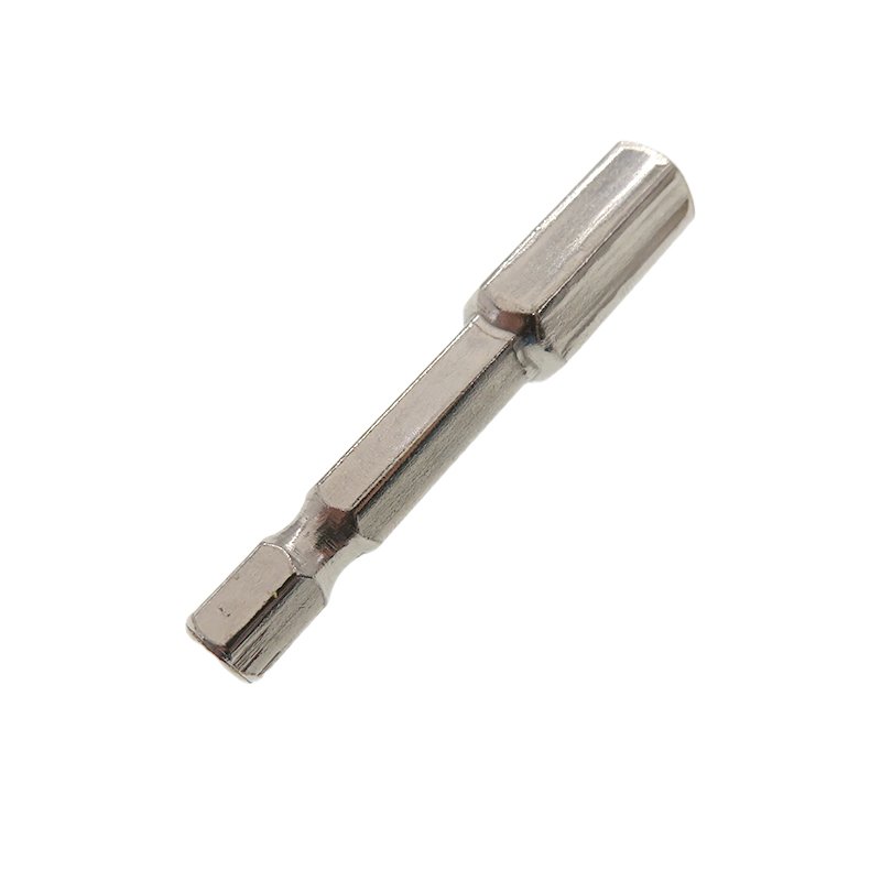 Multifunction M6-1 50mm Tray Fitting American Hex Adapter Connection Rod with 1/4" 6.35MM Internal Thread Power Tool Accessory