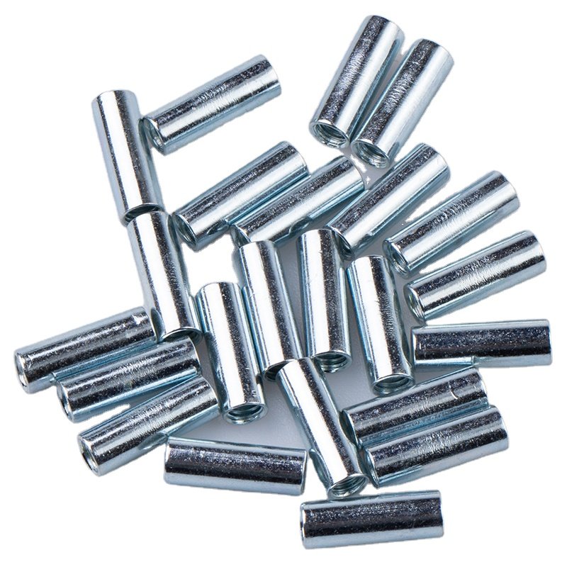 M4x20mm Long Cylindrical Nut Round Coupling Nuts Female Thread Rod Bar Stud Insert Tube Connecting Nut