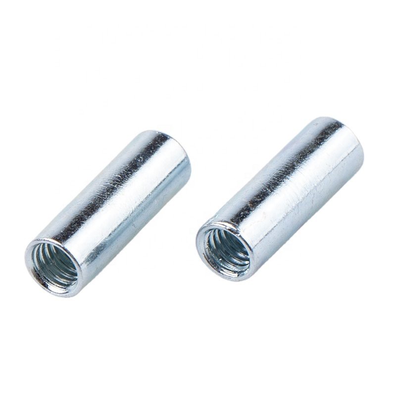 M4x20mm Long Cylindrical Nut Round Coupling Nuts Female Thread Rod Bar Stud Insert Tube Connecting Nut