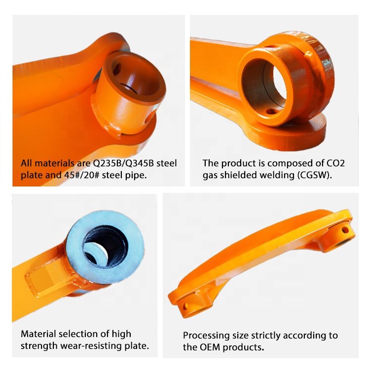 Factory Customized Excavator extension arm I link ec210 link rod excavator bucket rod