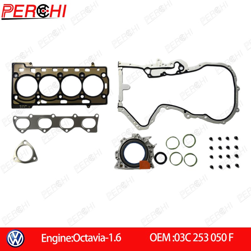 PERCHI Full Gasket Set Engine Kit For Volkswagen Octavia 1.6/Lavida 1.6/Skoda 1.6/New Bora 1.6 OEM:03C 253 050 F