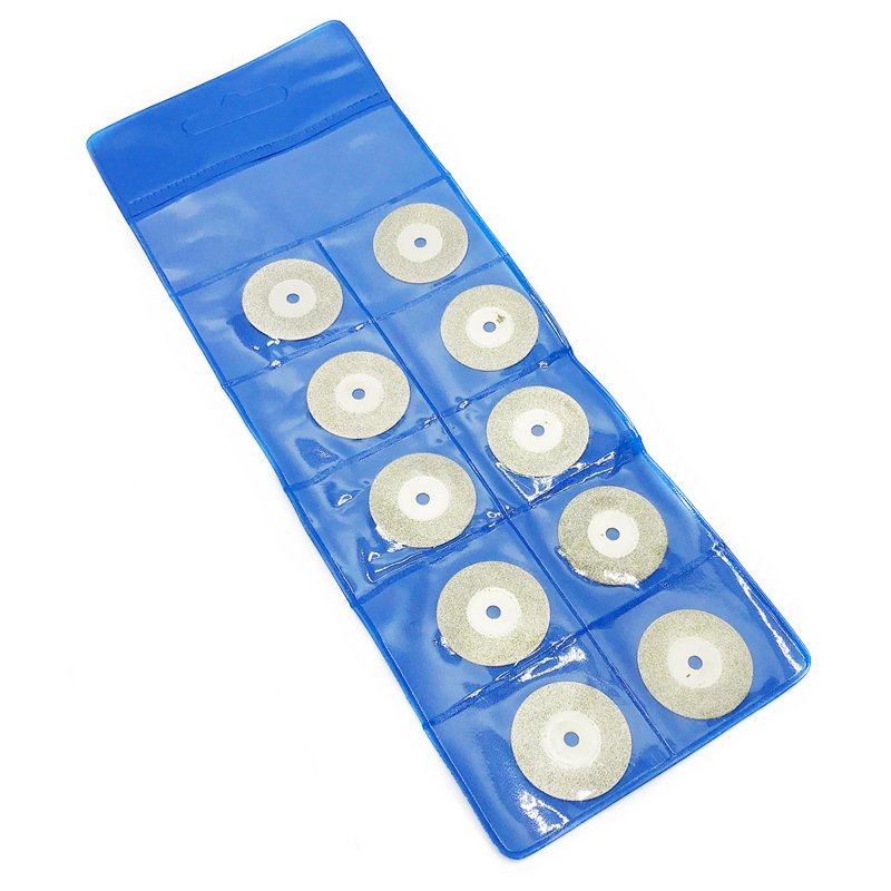 10PCS 25mm Emery Diamond Cutting Discs 2 Mandrel for Electric mill Emery Ceramic Glass Jade Electric Grinding Saw Blades