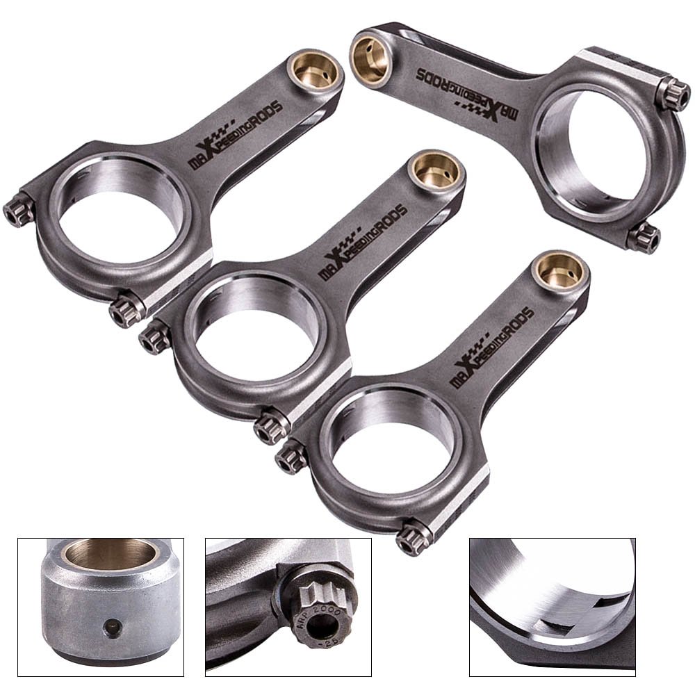 maXpeedingrods 144 mm H-beam Steel Forged 4340 Connecting Rods For VW Golf MK4 Gti 1.8T 2.0L For Audi S3 A3 A4 A6