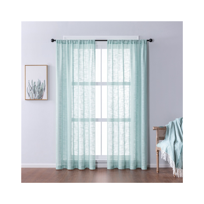 Solid Palma Voile Fabric Linen Sheer Curtains New Material Versatile Use Window Shade Living Hotel Hospital Outdoor Bathroom