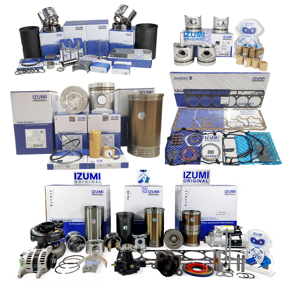 Izumi Japan 320c 320d C10 C13 C15 C18 Engine Spare Parts Full Gasket Cylinder Piston Repair Kit Set For Caterpillar