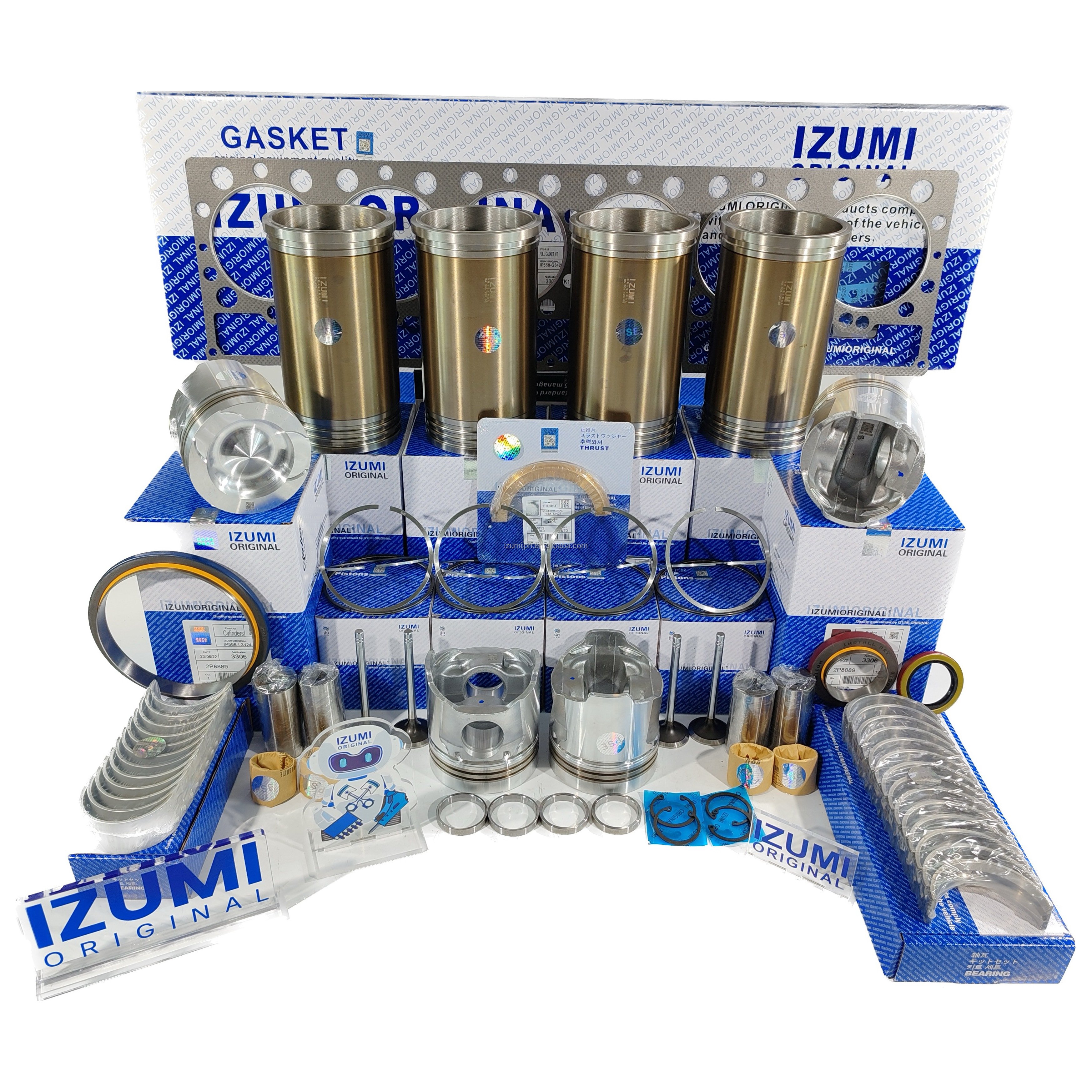 Izumi Japan 320c 320d C10 C13 C15 C18 Engine Spare Parts Full Gasket Cylinder Piston Repair Kit Set For Caterpillar