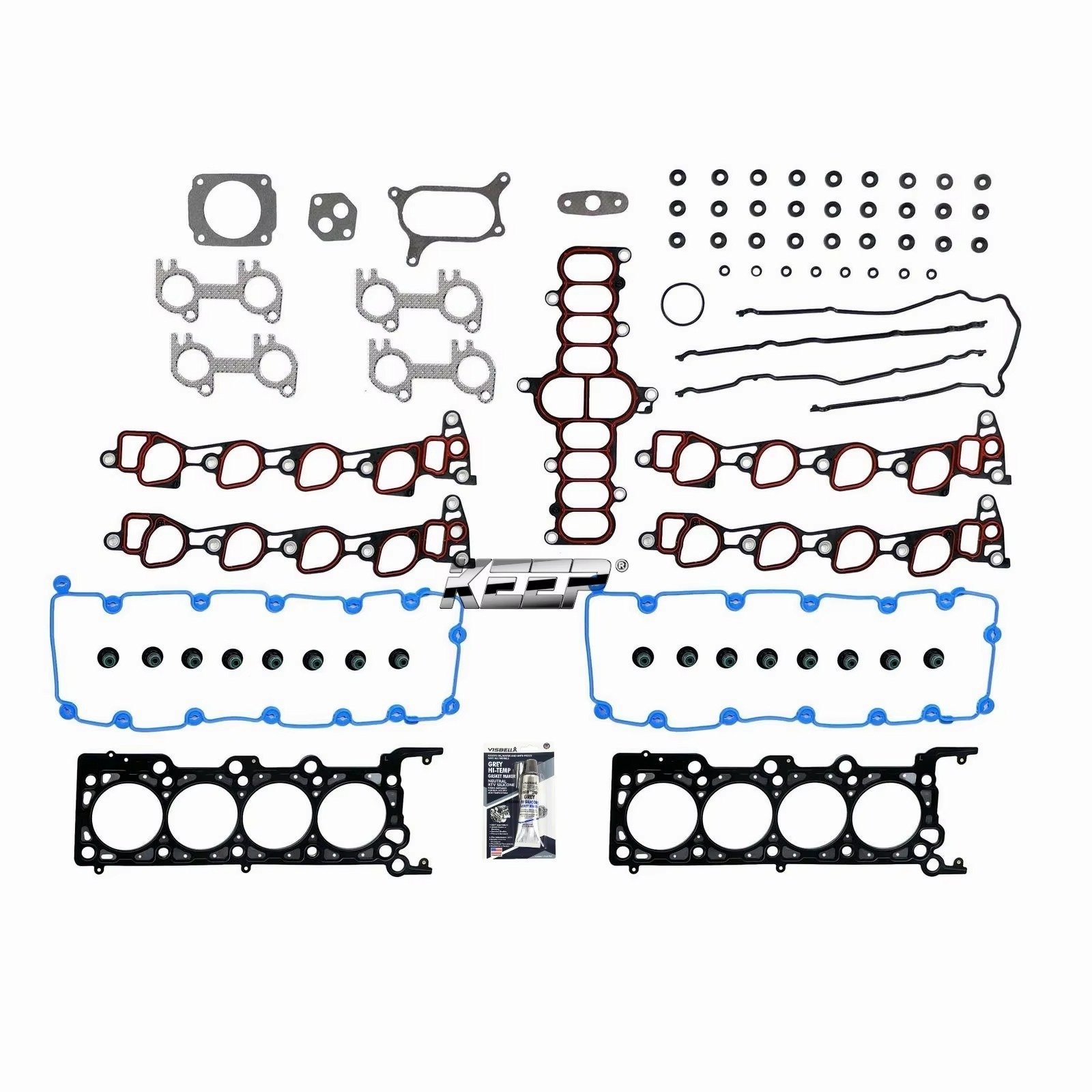 Fits 97-99 Ford E150 E250 E350 Econoline F150 Lincoln 5.4L SOHC Head Gasket Set HS9790PT-11 HS9790PT-4