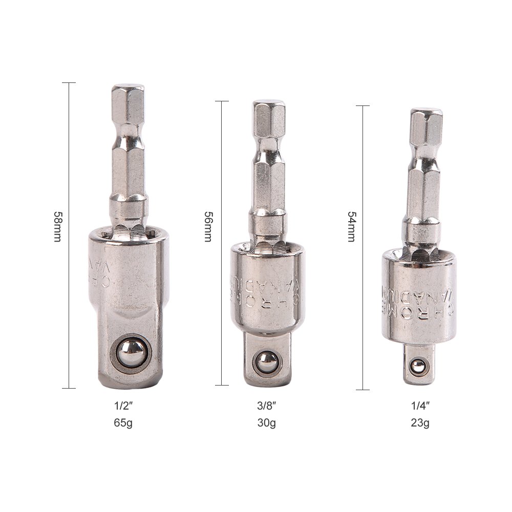 1/2" Hex Shank Drill Bit Extension Screwdriver for Drills Socket Driver Adapter